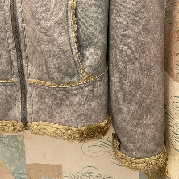 CABELAS Faux Fur Suede Sport Outdoor Barn Utility Hunting Jacket Coat Med Brown - Picture 5 of 12